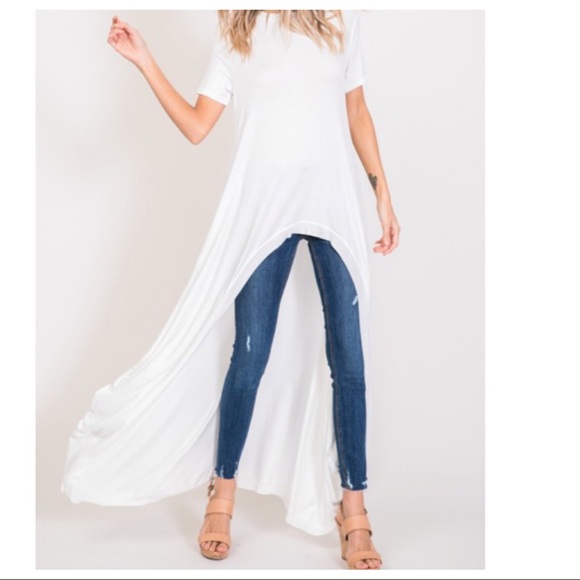 ✨LAST ONES ✨Off white best selling high low tunic - Picture 4 of 4